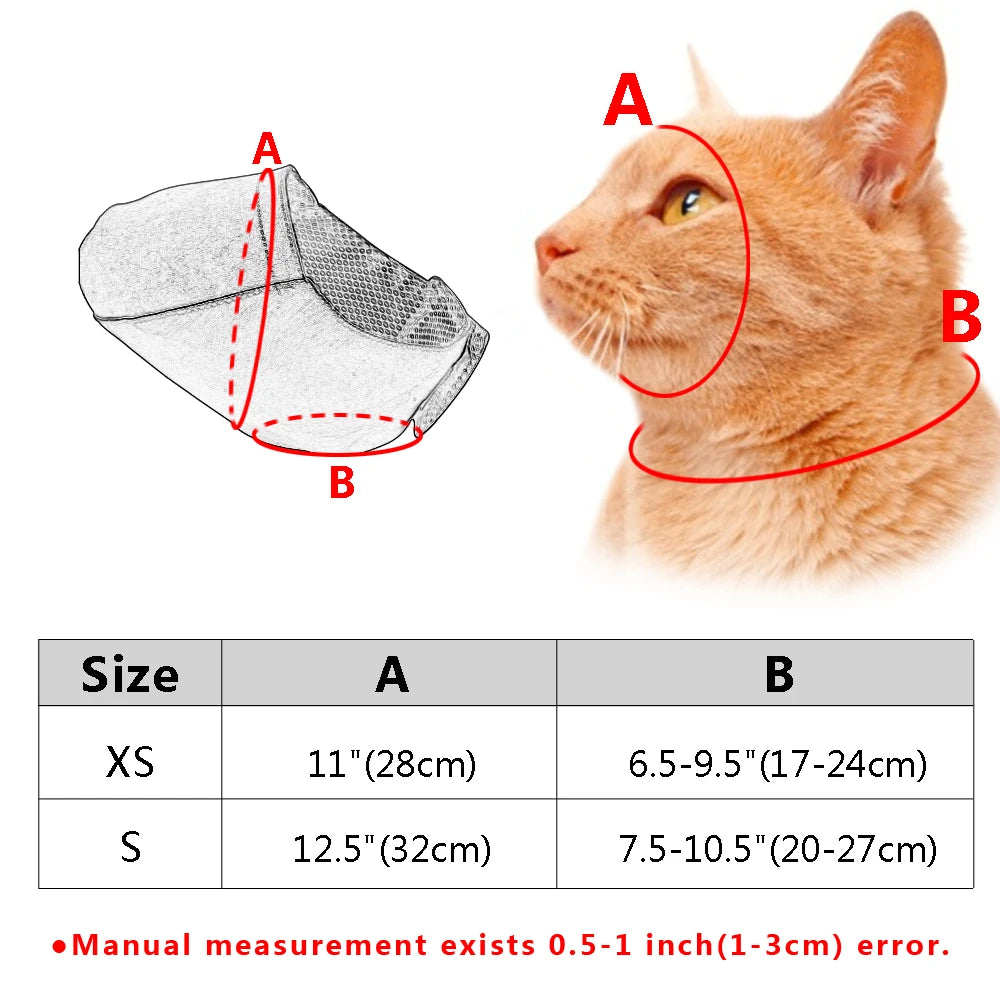 Muselière Anti-Morsure pour Chat Guide de tailles