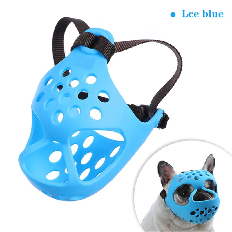 Muselière Silicone Bouledogue Français Bleu